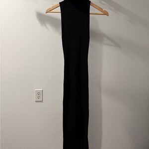 ALC Ribbed Black Turtleneck Sleeveless Dress